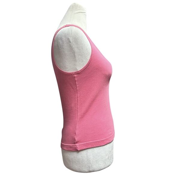 Vtg Paris Sport Club Womens L Pink Tank Indie Sleaze Soft Grunge Urban Minimal - Picture 5 of 7